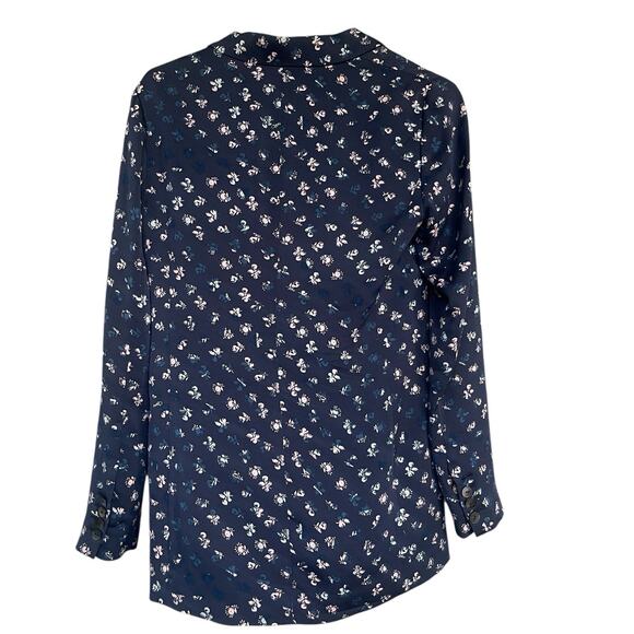 DVF Diane Von Furstenberg Womens Silk Floral Blazer Size 2 Blue Lined Casual - Picture 2 of 12